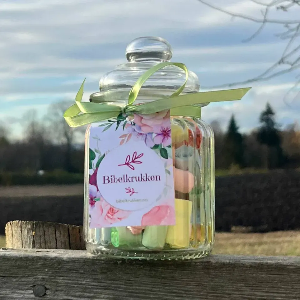 Proklamedia Bibelkrukken mannakorn krukke 60 bibelvers