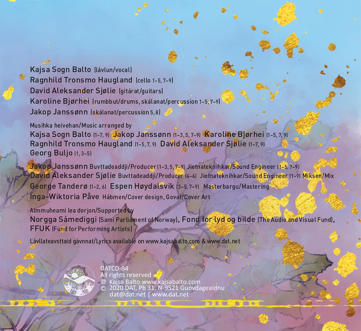 Dat Buot Eallá Kajsa Balto CD samisk musikk