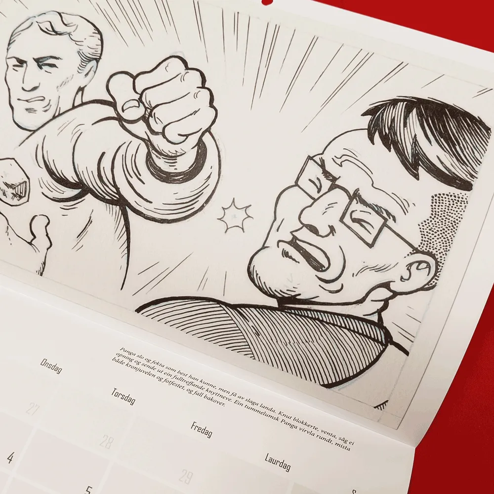 Fonna Forlag Knut Berg 2023 veggkalender A4 matt papir