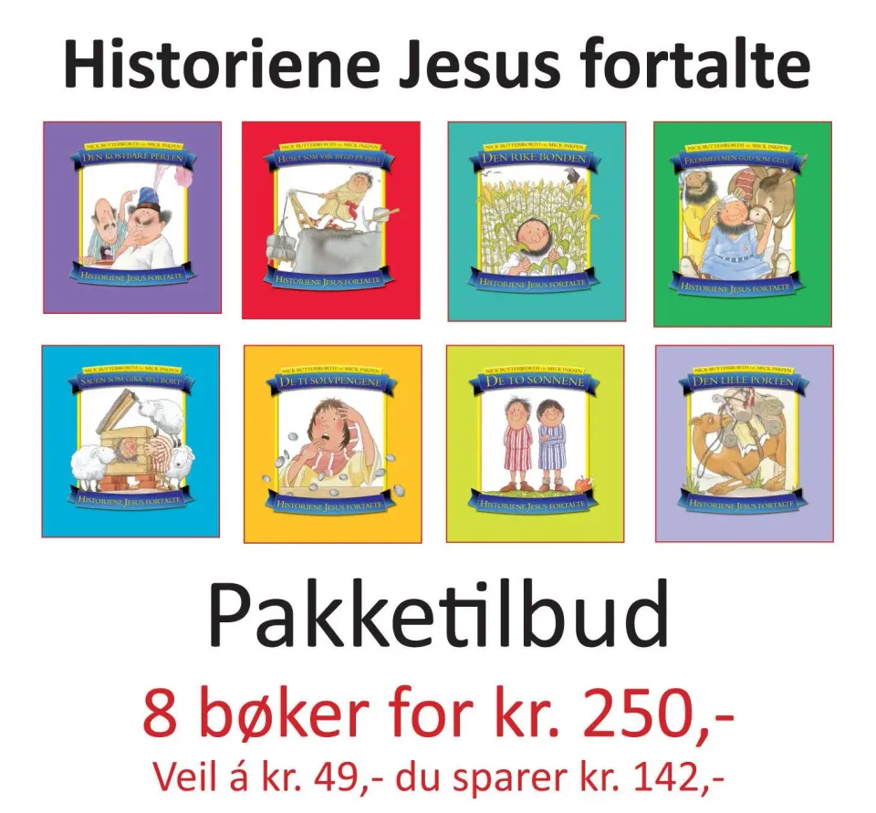 Proklamedia Historiene Jesus fortalte bøker 8 pakk