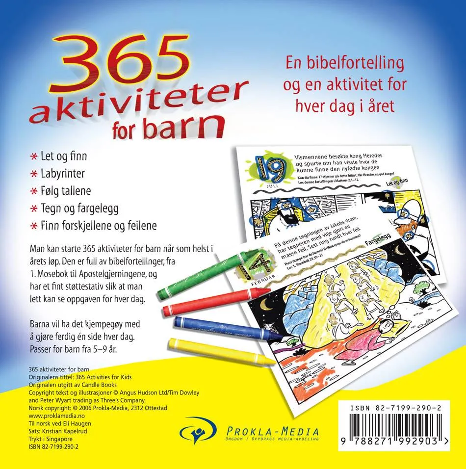 Proklamedia 365 aktiviteter for barn aktivitetsbok
