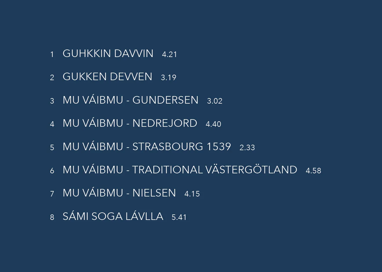 Dat Váimmus váibmui CD tradisjonell joik
