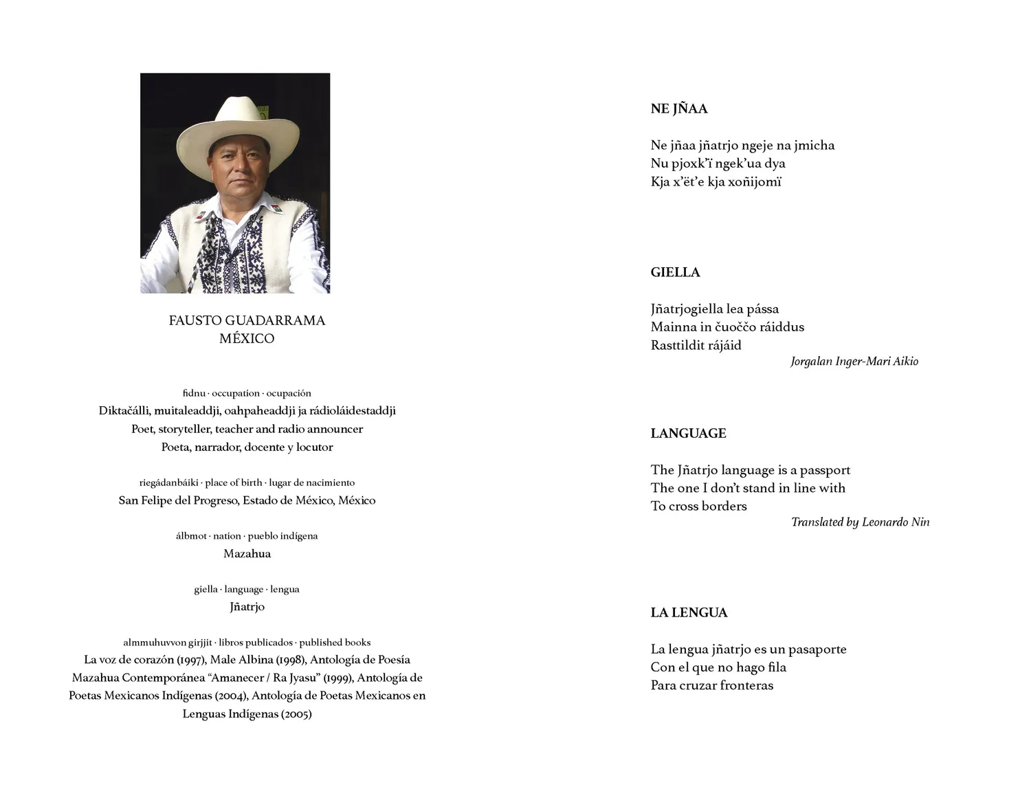 Dat Guokte máilmmi Mexico-Sápmi poesiantologi