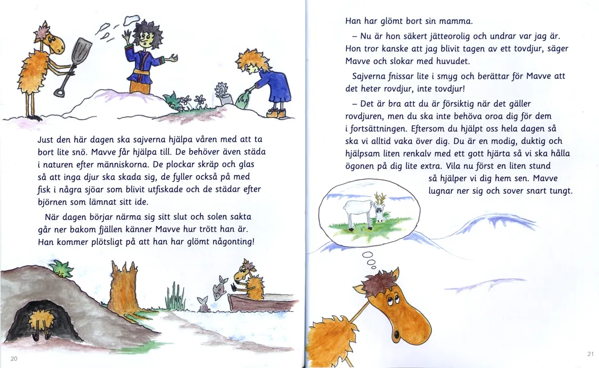 DAT Renkalven Mavve barnebok svensk utgave
