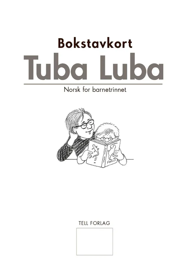 Tell Forlag Tuba Luba Bokstavkort 24 bokstaver 9 sett