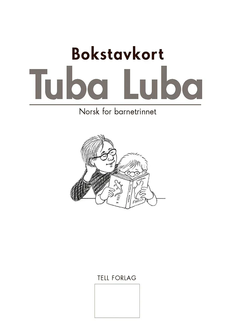 Tell Forlag Tuba Luba Bokstavkort 24 bokstaver 9 sett