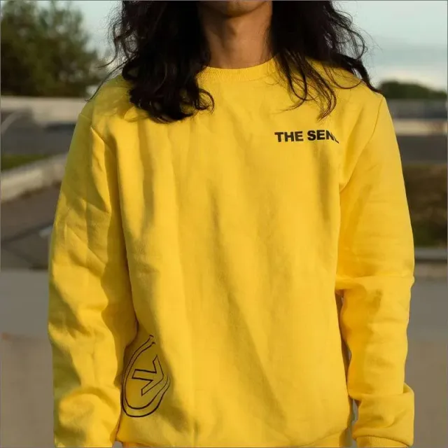 The Send Bold One sweatshirt gul genser regular fit