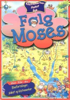 Proklamedia Følg Moses klistremerkebok med plakat barn