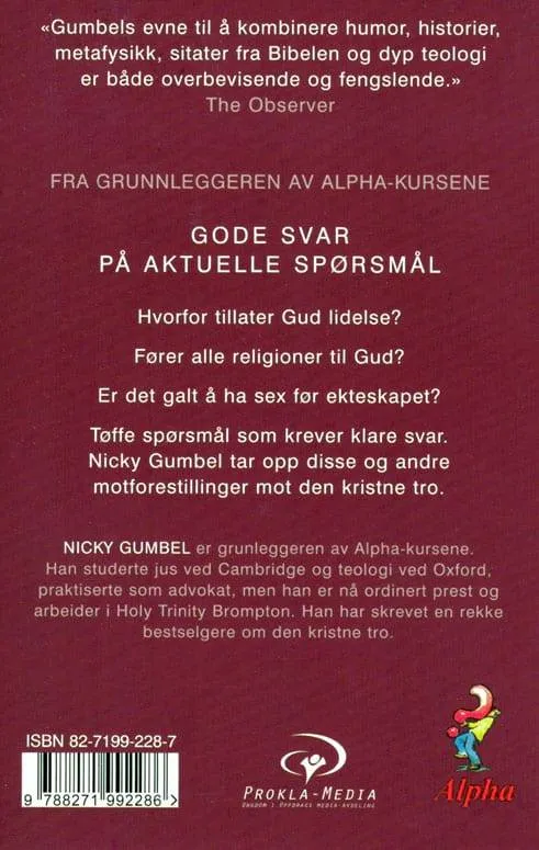 Proklamedia Gode svar på aktuelle spørsmål bok Alpha