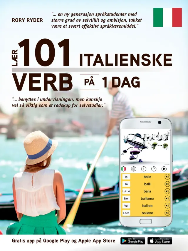 Tell Forlag Lær 101 italienske verb bok på 1 dag
