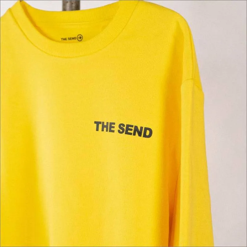 The Send Bold One sweatshirt gul genser regular fit