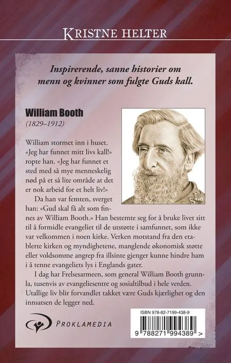 Proklamedia Kristne helter William Booth biografi heftet