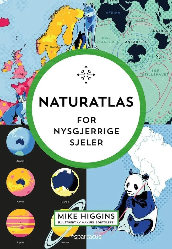 Spartacus Naturatlas bok nysgjerrige sjeler kart