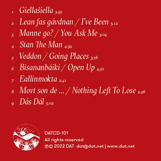 DAT Arvvas Dás Dál CD album med joik og americana