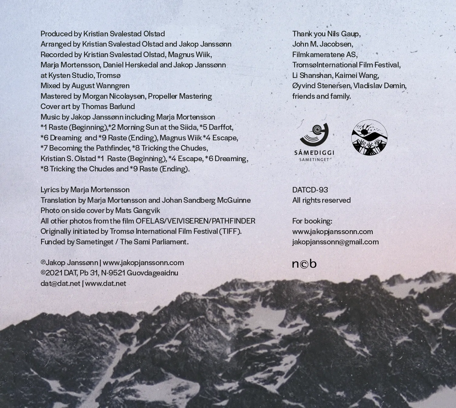 Dat Tsïegle CD Orrestimmie filmmusikk