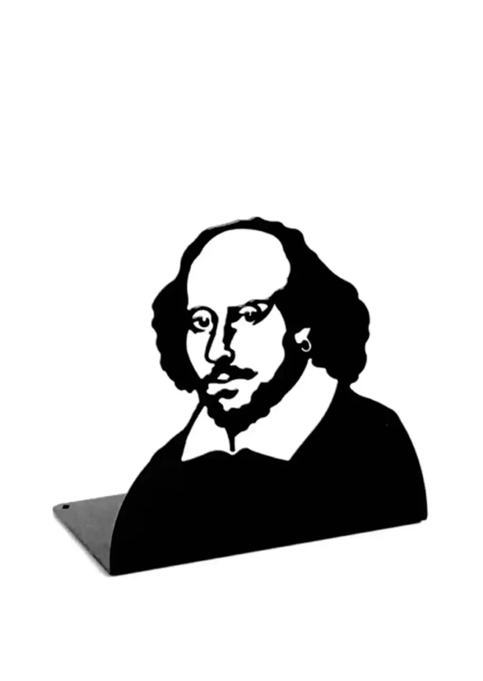 Megafon Forlag Shakespeare bokstøtte stål sort